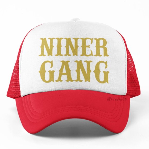 Other - 🆕Niner Gang Foam Trucker Hat Mesh Snapback Cap Red/White